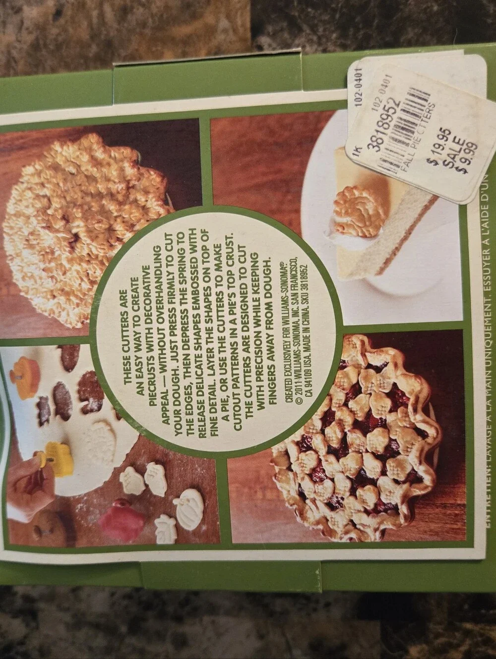Williams Sonoma Orange Autumn Cakelet Set